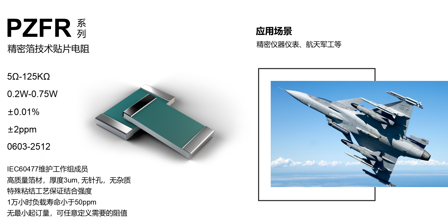 PZFR系列 精密箔技术贴片电阻(图1)